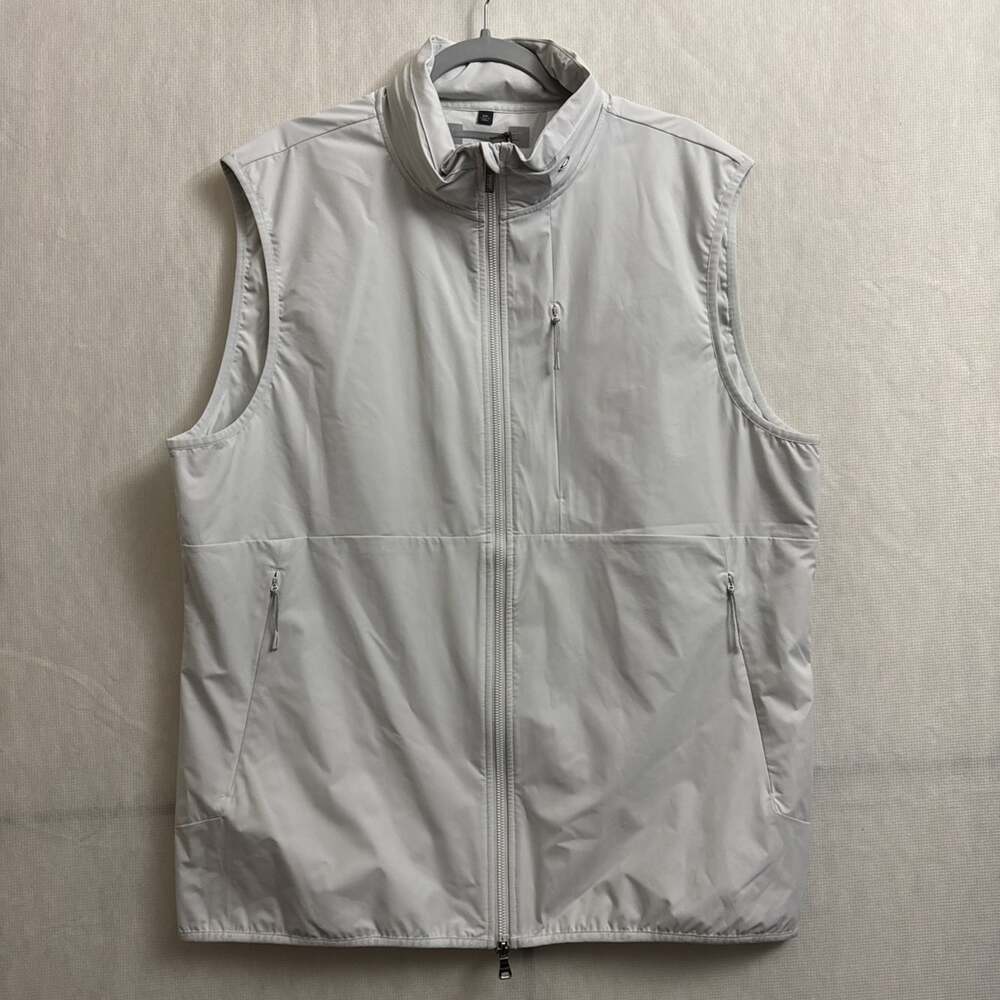 NEW Boggi Milano Men's Size XXL Ice Gray Out Golf B-Tech Full Zip Vest